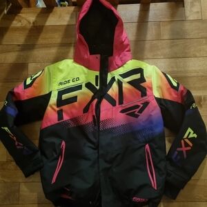 FXR Boost Youth Snow Jacket Black/Neon Fusion
